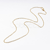 Brass Chain Necklaces X-MAK-L009-04G-2