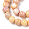 Ombre Effect Dyed Crackle Glass Round Beads Strands GLAA-T031-10mm-01P-3