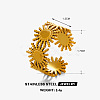 304 Stainless Steel Cuff Open Rings WG15ADB-01-1