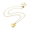Heart 304 Stainless Steel Pendant Necklaces NJEW-G083-01B-G-2