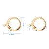 304 Stainless Steel Leverback Earring Findings X-STAS-G081-62G-2