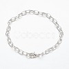 Iron Cable Chain Bracelet Making with Lobster Claw Clasps X-IFIN-H031-S-2