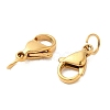 Ion Plating(IP) 304 Stainless Steel Lobster Claw Clasps Hand Polished STAS-AB12-G-02-2