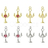 8Pcs 4 Styles Brass Micro Pave Cubic Zirconia Pendants KK-CJ0004-23-1