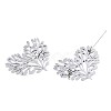 201 Stainless Steel Heart Tree Lapel Pin JEWB-N007-126P-3