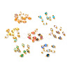 Electroplate Glass Beads Pendant PALLOY-JF01344-1