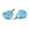 Synthetic Turquoise Pendants G-T138-208F-2