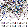 300Pcs Brass Acrylic Rhinestone Spacer Beads RB-ME0001-01-1