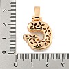Brass Micro Pave Clear Cubic Zirconia Pendants KK-B099-01G-G-3