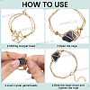 6Pcs Brass Braided Macrame Pouch Empty Stone Holder Bracelet Making BJEW-SC0001-73-6