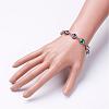 304 Stainless Steel Glass Link Bracelets BJEW-JB02795-5