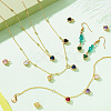 16Pcs 8 Colors Real 18K Gold Plated Brass Inlaid Cubic Zirconia Charms FIND-GA0002-34-5