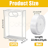 15Pcs Rectangle Transparent Folding Plastic Gift Bags with Hole Handles ABAG-UN0001-01C-3