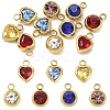 10Pcs 2 Styles 304 Stainless Steel Rhinestone Pendants STAS-YW0002-94-1