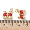 Brass Enamel Pendants X-KK-P325-23G-02-3