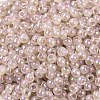 6/0 Opaque Colours Rainbow Plated Round Glass Seed Beads SEED-T006-04D-02-3