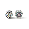 Brass & Alloy & Rhinestone Enamel Beads RB-CBA973B-11B-P-2