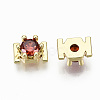 Brass Micro Pave Cubic Zirconia Cabochons KK-S061-48G-E-NR-2
