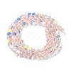 Transparent Electroplate Glass Beads Strands GLAA-Q099-I01-10-2