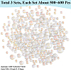 3 Sets Glass Half Round Cabochons GLAA-SC0002-63E-2