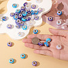 60Pcs 6 Colors Transparent Resin Rondelle European Beads RESI-TA0004-89-7