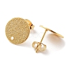 201 Stainless Steel Flat Round Stud Earring Findings STAS-K259-18D-G-2