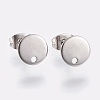 Non-Tarnish 304 Stainless Steel Stud Earring Findings STAS-K184-01-02P-1