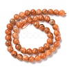 Natural Orange Calcite Beads Strands G-E576-74D-4