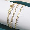 2MM Brass Cable Chain Necklaces NJEW-G183-03G-01-3