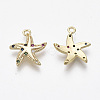 Brass Micro Pave Cubic Zirconia Charms X-KK-R132-014-NF-2