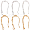 40Pcs 2 Colors Brass Ear Wire KK-BBC0024-15-1