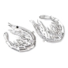 304 Stainless Steel with Rhinestone Pendants STAS-Z177-05P-2