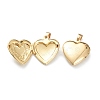 Brass Locket Pendants KK-P199-16G-3