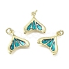 Brass Enamel Charms KK-U072-09G-1