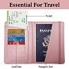 Rectangle Leather Travel Passport Wallet Cover AJEW-WH20038-002-3