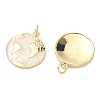 Brass Enamel Pendants KK-H259-05G-2