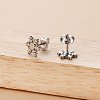 Christmas Snowflake 304 Stainless Steel Stud Earrings FS-WG2939F-01-2