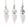 Natural Rose Quartz Cone Dowsing Pendulum Big Pendants G-C114-02P-19-1