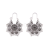 Bohemian Retro Style Alloy Dangle Hoop Earrings X1-EJEW-TAC0003-01AS-1