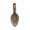Tibetan Style Alloy Glue-on Flat Pad Bails X-MAB3348Y-NF-2
