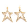 Brass Micro Pave Clear Cubic Zirconia Beads Pendants ZIRC-M114-26G-1
