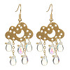Transparent Glass Dangle Earrings EJEW-TA00259-02-1