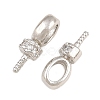 Brass Micro Pave Cubic Zirconia Screw Eye Peg Bails CU-CBA3901-02P-2