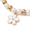 Glass Pearl Stretch Bracelets BJEW-JB10943-4