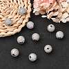 Brass Cubic Zirconia Beads ZIRC-F001-15P-4
