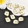 SHEGRACE Brass Micro Pave Clear Cubic Zirconia Pendants XGRQ2C946-404G-4