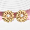 201 Stainless Steel Stud Earrings EJEW-D354-08G-04-1
