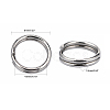 Tarnish Resistant Jewelry Findings Original Color Stainless Steel Split Rings X-STAS-E010-6x1mm-2-2
