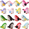 24Pcs 8 Colors Resin Birds Figurine Display Decorations DJEW-SP0001-16-1