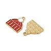 304 Stainless Steel Enamel Pendants STAS-L300-012G-31-2